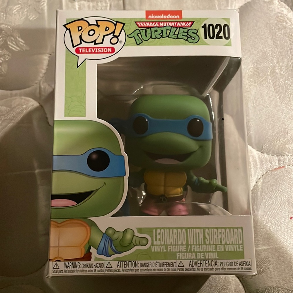 TMNT Leonardo with a surfboard